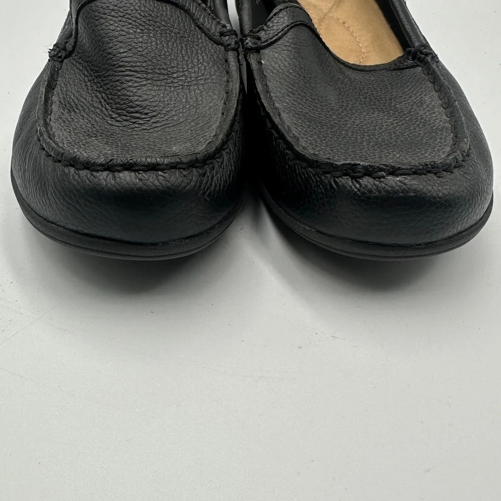 I Love Comfort Larsa Loafers Womens 9.5 Black Leather Memo-Tech Shoes Slip On